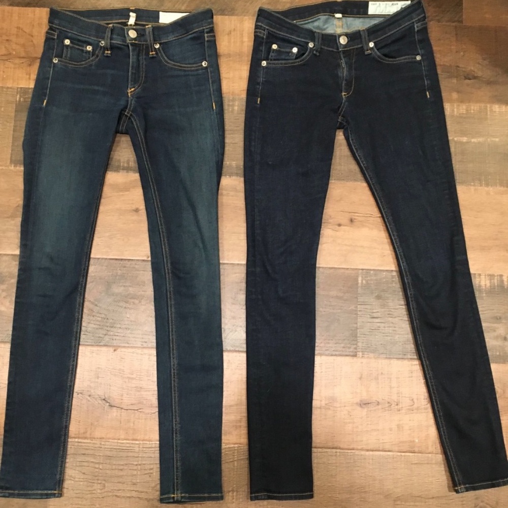 2 Pairs rag & bone Jeans Sz 24